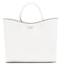 Guess Girlfriend Carryall Γυναικεία Τσάντα Χειρός Γκρι από το Favela