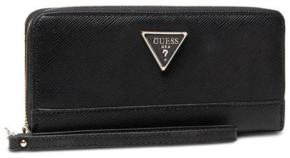 Guess Laurel Maxi Μεγάλο Γυναικείο Πορτοφόλι Μαύρο από το Epapoutsia