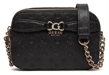 Guess Logo Γυναικεία Τσάντα Χιαστί Μαύρη