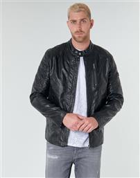 Guess Ανδρικό Μπουφάν από Δερματίνη Biker Μαύρο M02L46WCQD0-JBLK