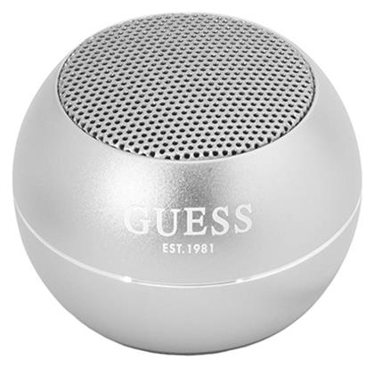 Guess Mini Ηχείο Bluetooth 3W με Διάρκεια Μπαταρίας έως 4 ώρες Ασημί