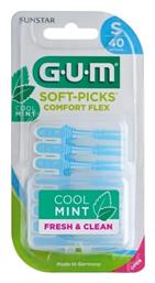 GUM Soft-Picks Comfort Flex Cool Mint 669 Μεσοδόντιες Οδοντογλυφίδες Small 40τμχ