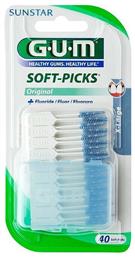 GUM Soft Picks Μεσοδόντιες Οδοντογλυφίδες Extra Large Πράσινες 40τμχ