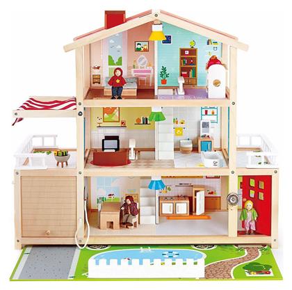 Hape Happy Family Mansion Ξύλινο Κουκλόσπιτο από το Moustakas Toys