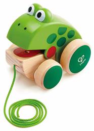 Hape Walk-A-Long Frog από Ξύλο για 12+ Μηνών από το Moustakas Toys