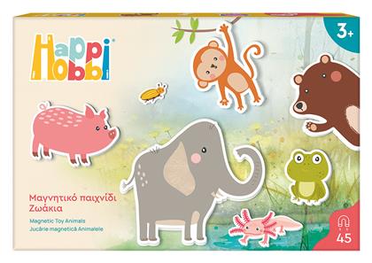 HappiHobbi Μαγνητικό Παιχνίδι Κατασκευών Ζωάκια για Παιδιά 3+ Ετών