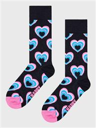 Happy Socks Heart In Heart Γυναικείες Κάλτσες Black