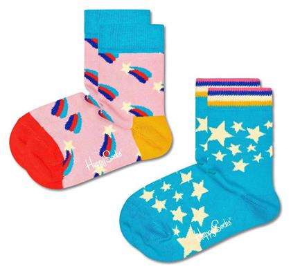 Happy Socks Παιδικές Κάλτσες Μακριές Shooting Star Πολύχρωμες 2 Ζευγάρια από το Favela