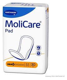 Hartmann Molicare Pad Unisex Σερβιέτες Ακράτειας 4 Σταγόνες 30τμχ