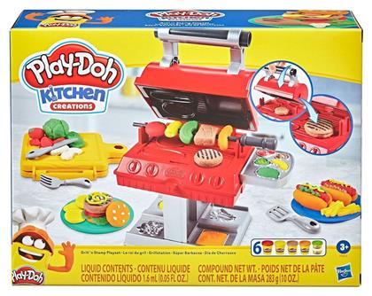 Hasbro Play-Doh Πλαστελίνη - Παιχνίδι Grill n' Stamp για 3+ Ετών, 6τμχ