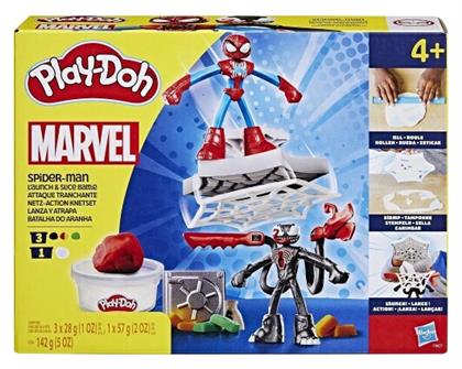 Hasbro Play-Doh Πλαστελίνη - Παιχνίδι Marvel Spiderman Launch And Suce Battle για 4+ Ετών