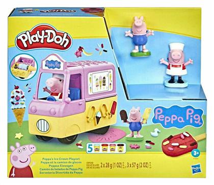 Hasbro Play-Doh Πλαστελίνη - Παιχνίδι Peppa's Ice Cream Playset για 3+ Ετών, 5τμχ από το BlablaToys