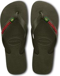 Havaianas Brasil Logo Ανδρικά Flip Flops Χακί