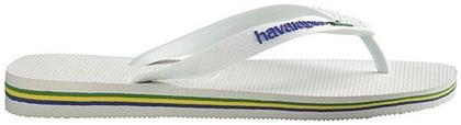 Havaianas Brasil Logo Flip Flops σε Λευκό Χρώμα