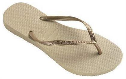 Havaianas Slim Logo Σαγιονάρες Sand Grey / Light Golden