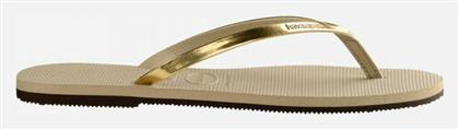 Havaianas Slim Metallic Σαγιονάρες σε στυλ Πέδιλα Sand Grey/Light Golden