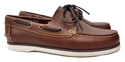 Hawkins Premium Ανδρικά Boat Shoes σε Καφέ Χρώμα