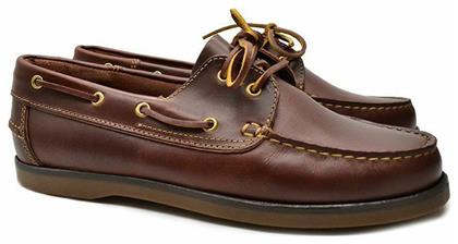 Hawkins Premium Δερμάτινα Ανδρικά Boat Shoes Brandy