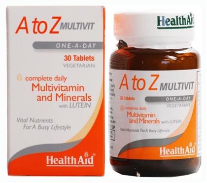 Health Aid A To Z Multivit Βιταμίνη για Ενέργεια 30 ταμπλέτες