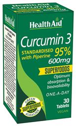 Health Aid Curcumin 3 600mg 30 ταμπλέτες από το Pharm24