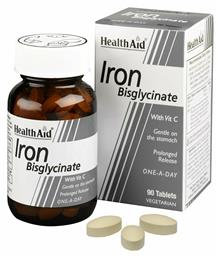 Health Aid Iron Bisglycinate 30mg 90 ταμπλέτες