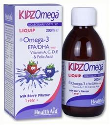 Health Aid KidzOmega Liquid Omega 3 Ιχθυέλαιο Κατάλληλο για Παιδιά 200ml Wild Berry