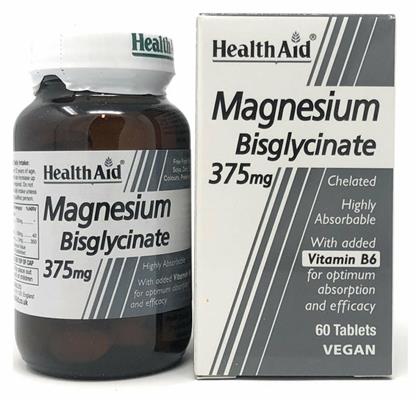 Health Aid Magnesium Bisglycinate 375mg 60 ταμπλέτες