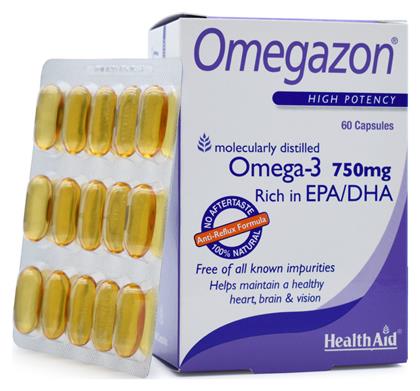 Health Aid Omegazon Ιχθυέλαιο 750mg 60 κάψουλες από το Pharm24