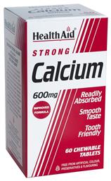 Health Aid Strong Calcium 600mg 60 μασώμενες ταμπλέτες από το Pharm24