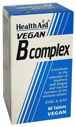 Health Aid Vegan B-Complex Βιταμίνη για Ενέργεια, Ενίσχυση του Ανοσοποιητικού & το Νευρικό Σύστημα 60 ταμπλέτες από το Pharm24