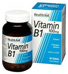 Health Aid Vitamin B1 Βιταμίνη για την Υγεία του Νευρικού Συστήματος 100mg 90 ταμπλέτες από το Pharm24