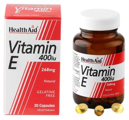 Health Aid Vitamin E Βιταμίνη για Αντιοξειδωτικό 400iu 268mg 30 φυτικές κάψουλες