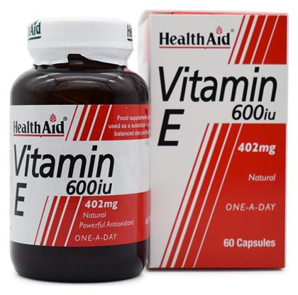 Health Aid Vitamin E Βιταμίνη για Αντιοξειδωτικό 600iu 402mg 60 κάψουλες από το Pharm24