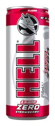 Hell Κουτί Energy Drink Strawberry με Ανθρακικό Χωρίς Ζάχαρη 250ml από το Panora