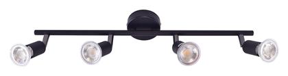 Home Lighting Σποτ με 4 Φώτα και με Ντουί GU10 σε Μαύρο Χρώμα από το Designdrops
