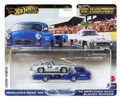 Hot Wheels Φορτηγό Mercedes-Benz 300 SL & '55 Mercedes-Benz Blaues Wunder για 3+ Ετών