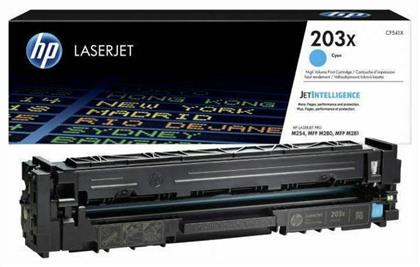 HP 203X Γνήσιο Toner Laser Εκτυπωτή Κυανό High Yield 2500 Σελίδων (CF541X)