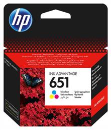 HP 651 Γνήσιο Μελάνι Εκτυπωτή InkJet Πολλαπλό (Color) (C2P11AE) από το e-shop