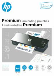 HP 9122 Premium Φύλλα Πλαστικοποίησης με Τρύπες Αρχειοθέτησης για Α4 125mic 25τμχ