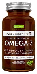 iGennus Omega 3 Wild Fish Oil & Vitamin D3 Ιχθυέλαιο 60 μαλακές κάψουλες από το DealsShop