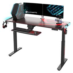 Ηλεκτρικό Γραφείο Gaming ERK-EGD-S62B-V1 με Ρυθμιζόμενο Ύψος & LED 164.4x70x76εκ. ERK-EGD-S62B-V1
