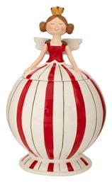 Iliadis Χριστουγεννιάτικη Μπισκοτιέρα Κεραμική Λευκή Μ27xΠ17xΦ17εκ.