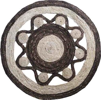 Inart 3-35-367-0004 Natural / Μπεζ Στρογγυλό με Διάμετρο 80cm από το 24home