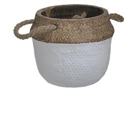 Inart Planter Κασπώ σε Λευκό Χρώμα 15x13cm από το Designdrops