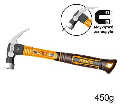 Ingco Σφυρί 450gr με Λαβή Fiberglass HCH81016