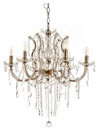 Inlight Πολυέλαιος 6xE14 με Κρύσταλλα Διάφανος 5244-6-ΟΞΥΝΤΕ