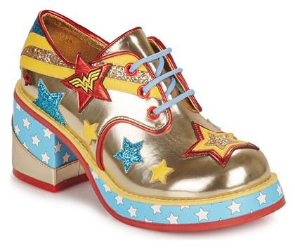 Irregular Choice Γυναικεία Oxfords σε Χρυσό Χρώμα