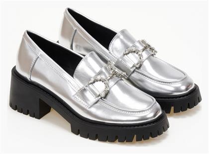 Issue Fashion Γυναικεία Loafers σε Ασημί Χρώμα