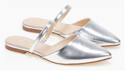 Issue Fashion Mules με Τακούνι σε Ασημί Χρώμα