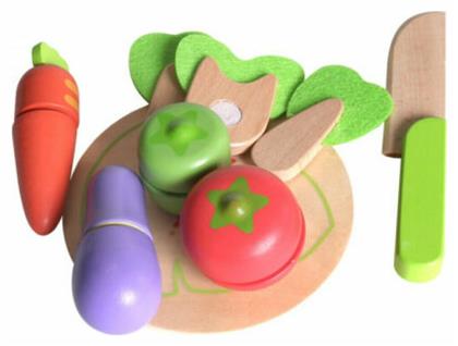 iwood Set of Cut Vegetable Wooden Food από το Ianos